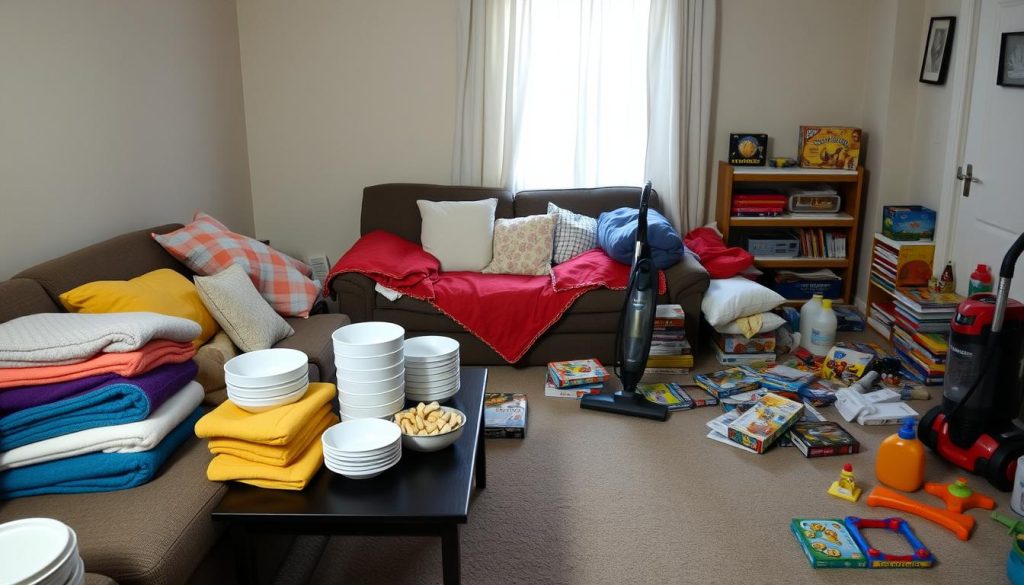 best ways to clean up a sleepover mess