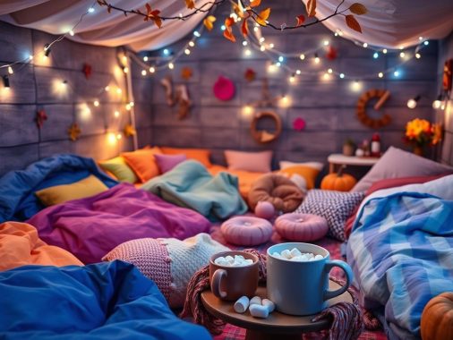 cozy seasonal sleepover ideas