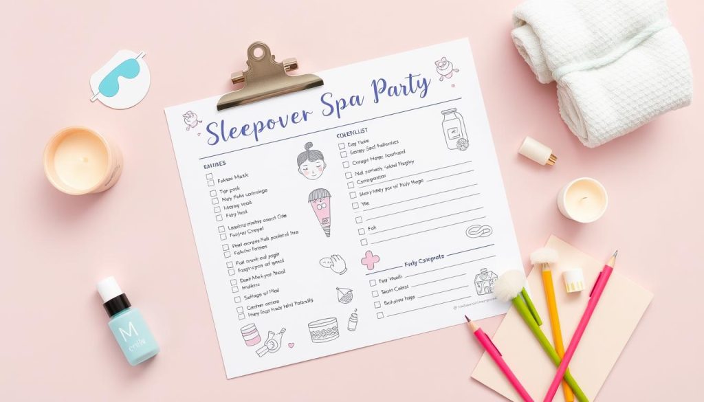 party planning checklist for spa party