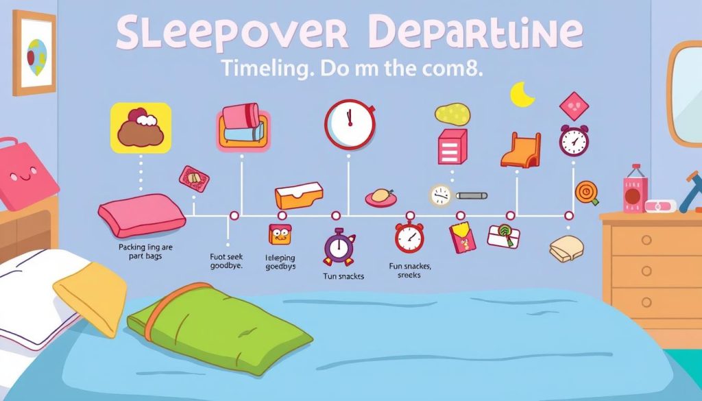 sleepover departure timeline