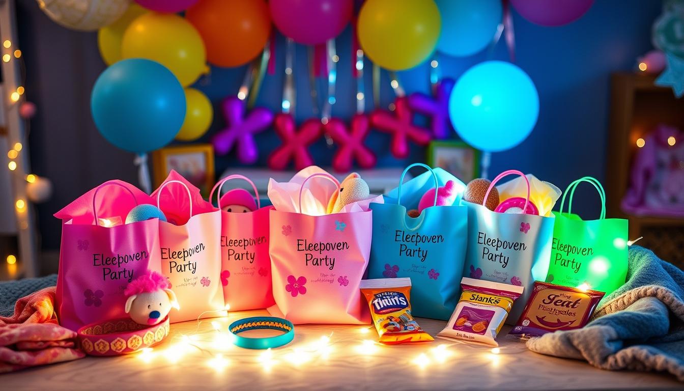 sleepover party favor planning ideas