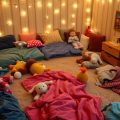 sleepover sleeping setup arrangements