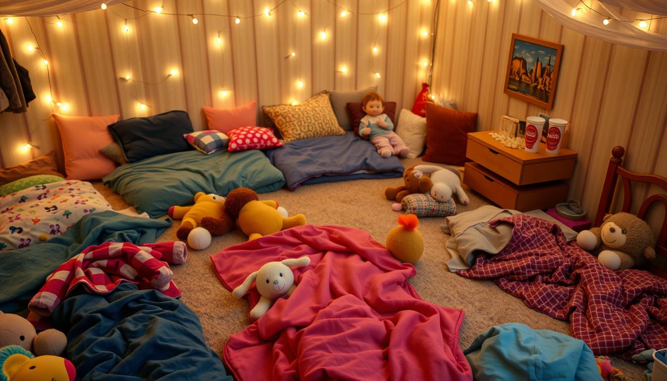 sleepover sleeping setup arrangements